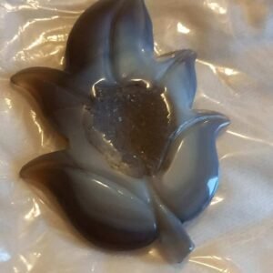 Smokey Grey Leaf Shaped Agate