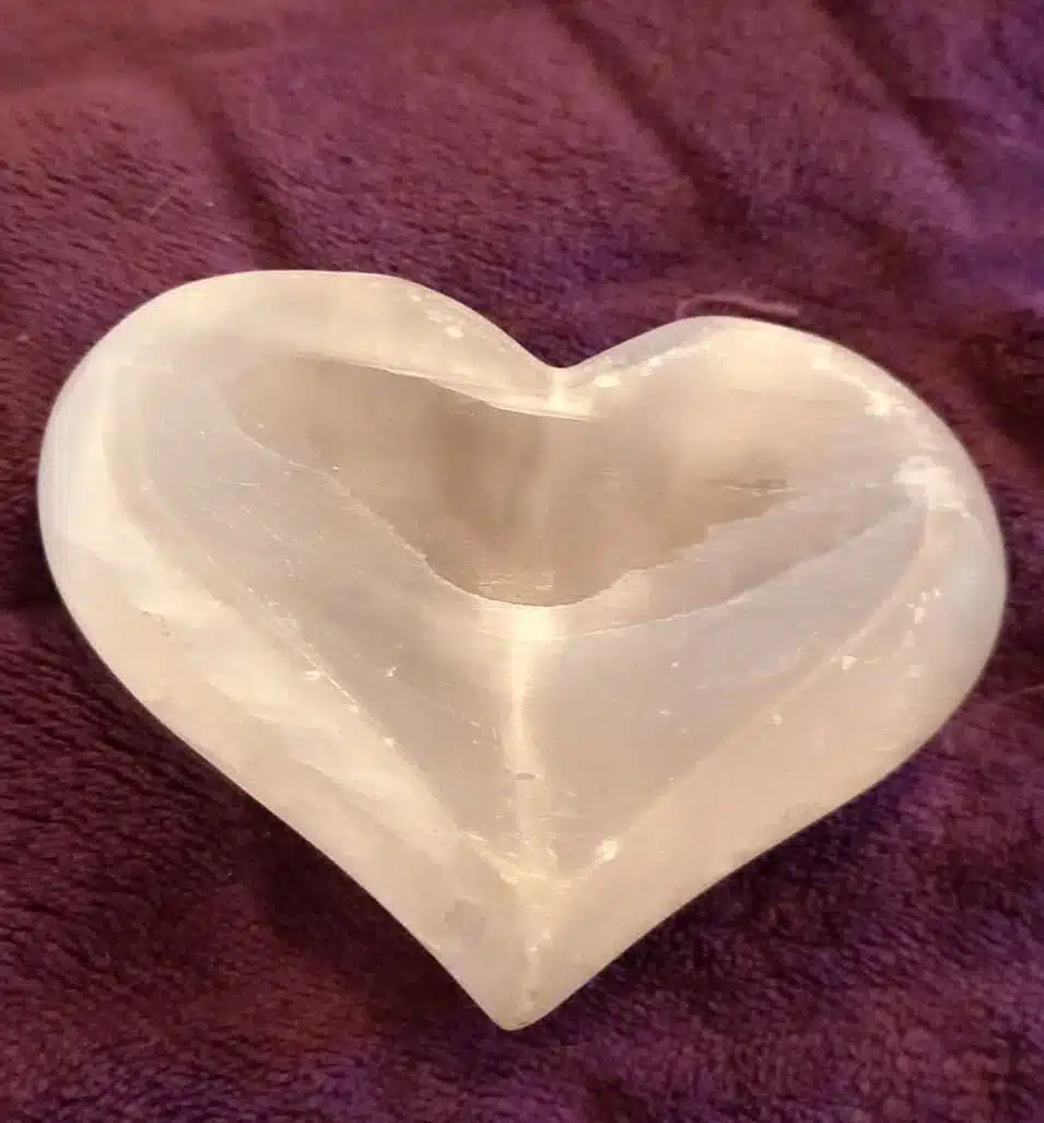 Selenite Heart Bowl